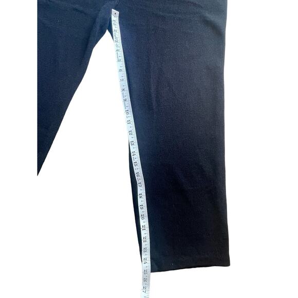 ST JOHN Collection Santana Knit Pants Wide Leg Sz 10 Wool Blend Pull On Trouser - Picture 7 of 9